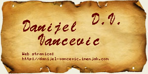Danijel Vančević vizit kartica